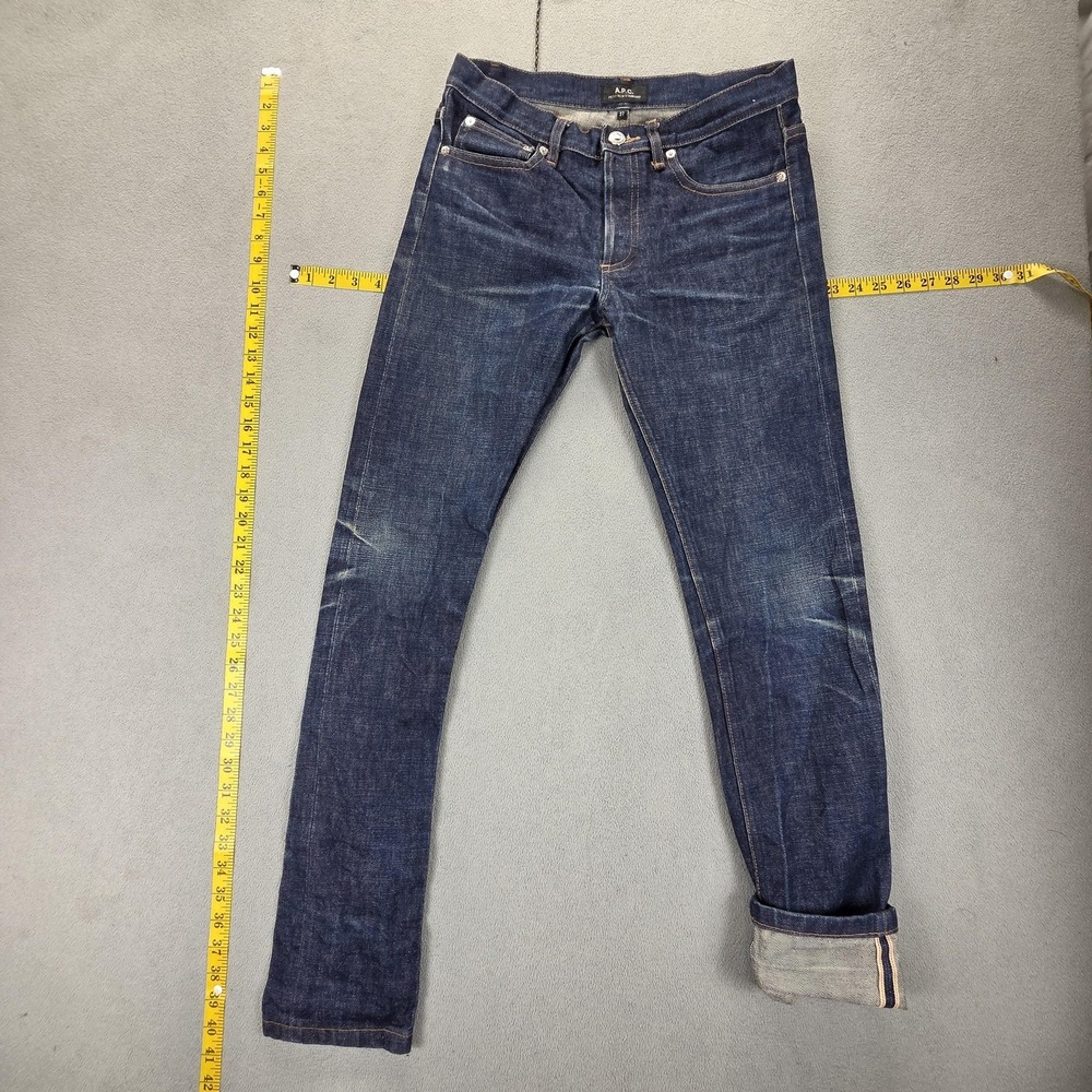 A.P.C. Jeans Mens Blue Raw Denim Slim Tapered Petit New Standard Fits‎ 26x30
